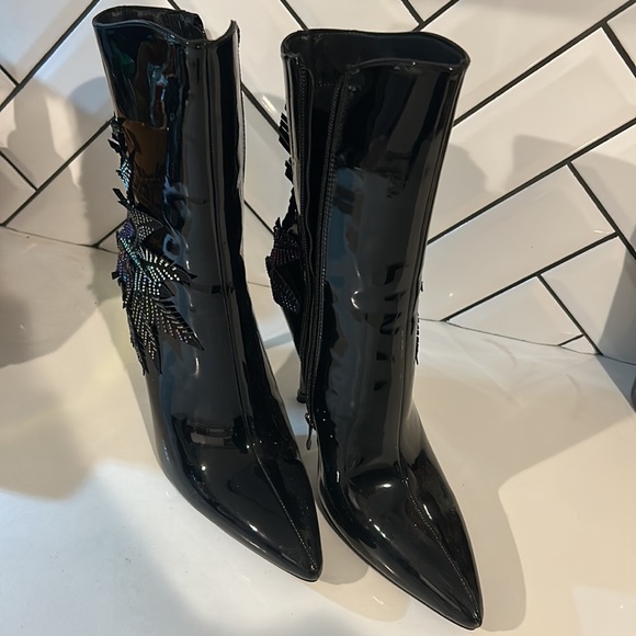 Gorgeous Patent Leather and Rhinestone Boot - Picture 4 of 4